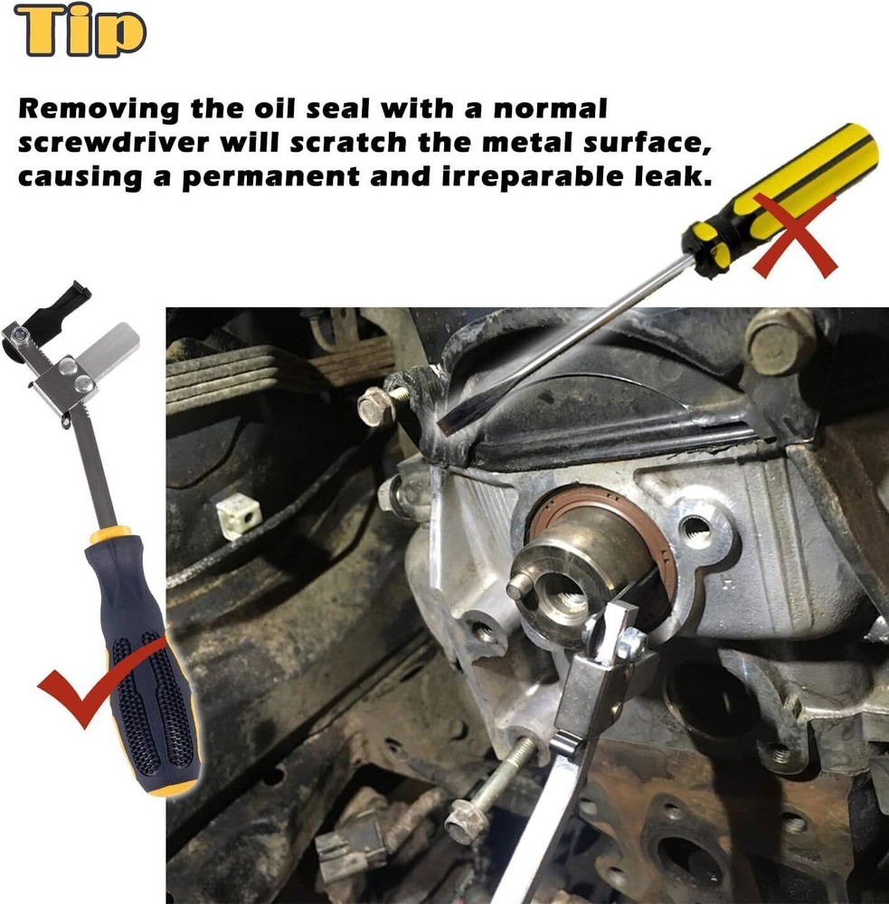 Cam Crank Shaft Seal Puller Auto Engine Remover Hand Tool Removing Pulling 58430