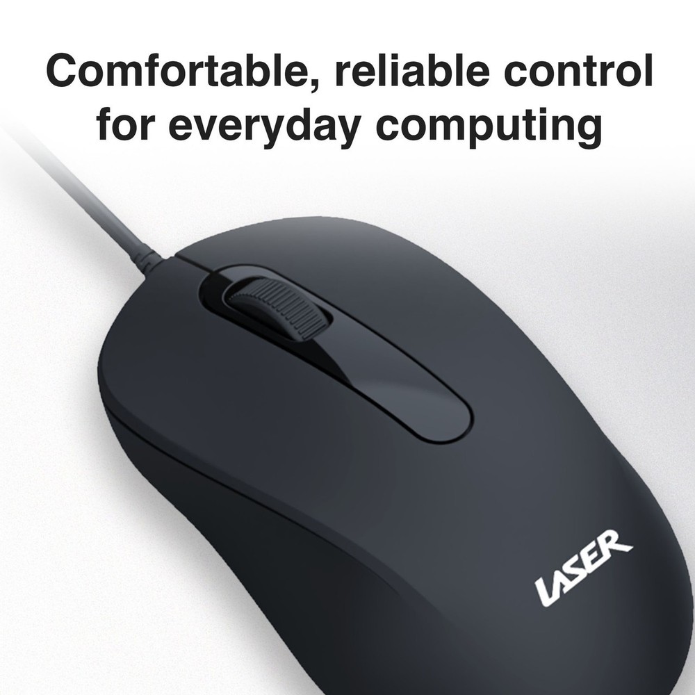 Laser Ergonomic USB Wired Mouse for PC Laptop Mac Windows Linux 1000DPI