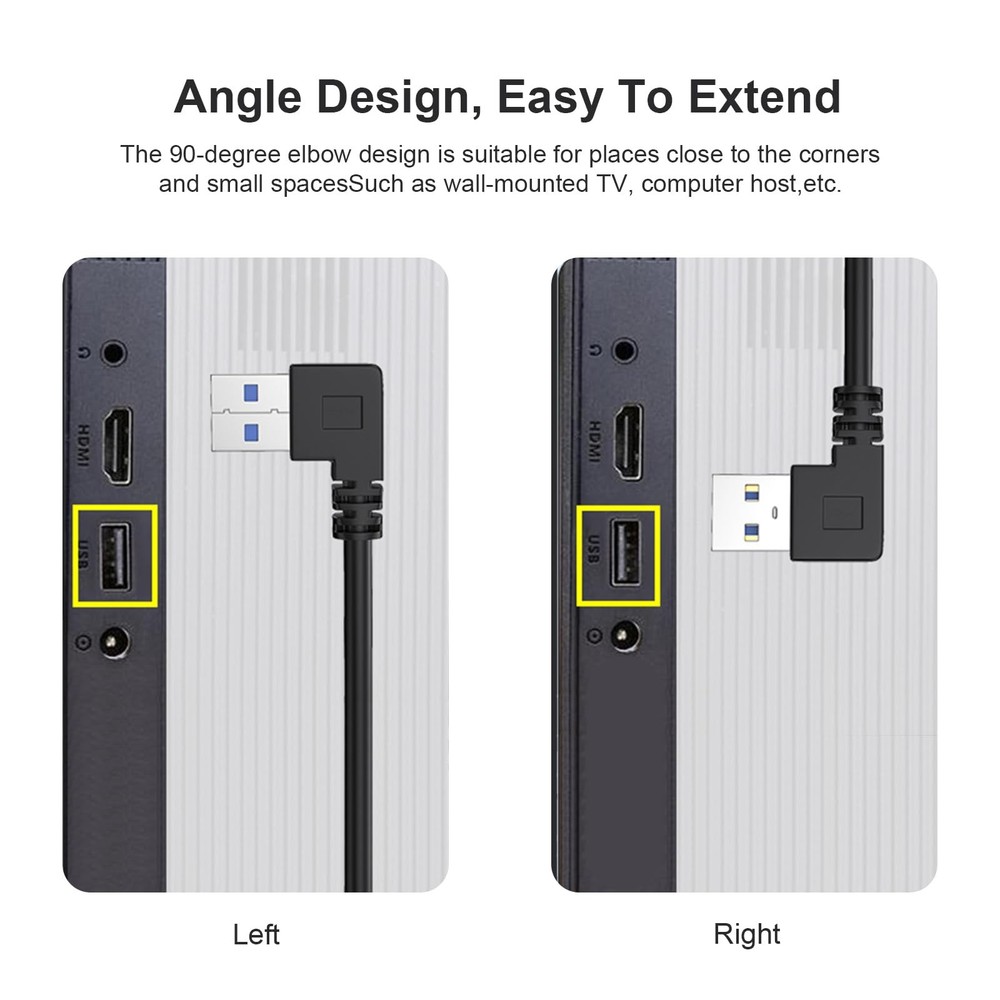 Oxsubor angle usb cable left and right, right
