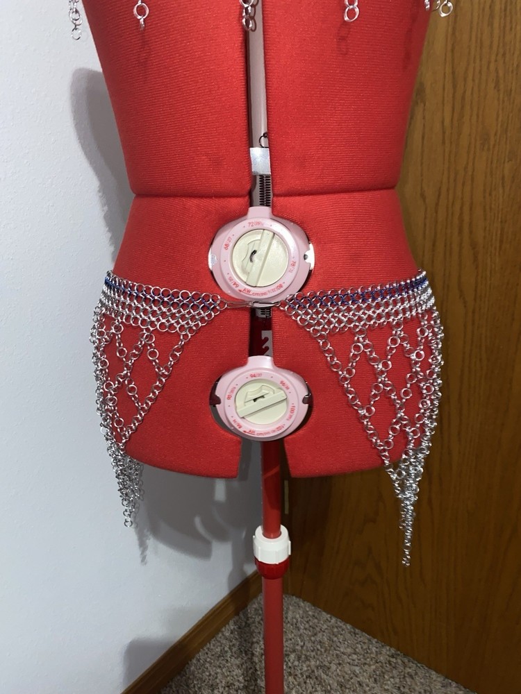 Chain Belt/ Shawl- Blue And silver