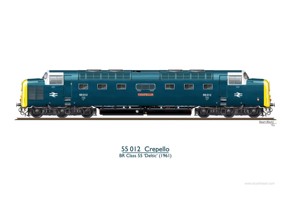 Class 55 Deltic Print - 55012 Crepello