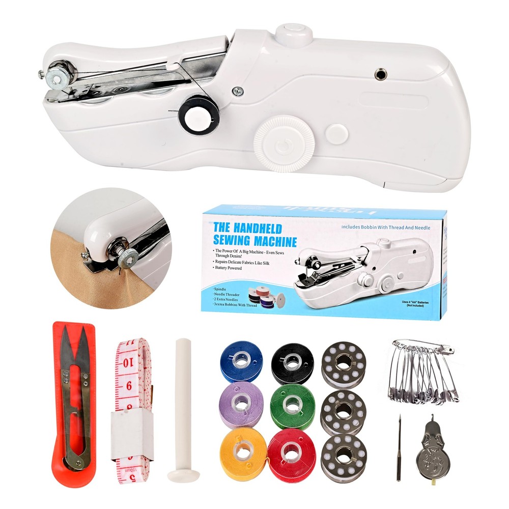 Handheld Sewing Machine，Mini Portable SewingMachine for minor works, white