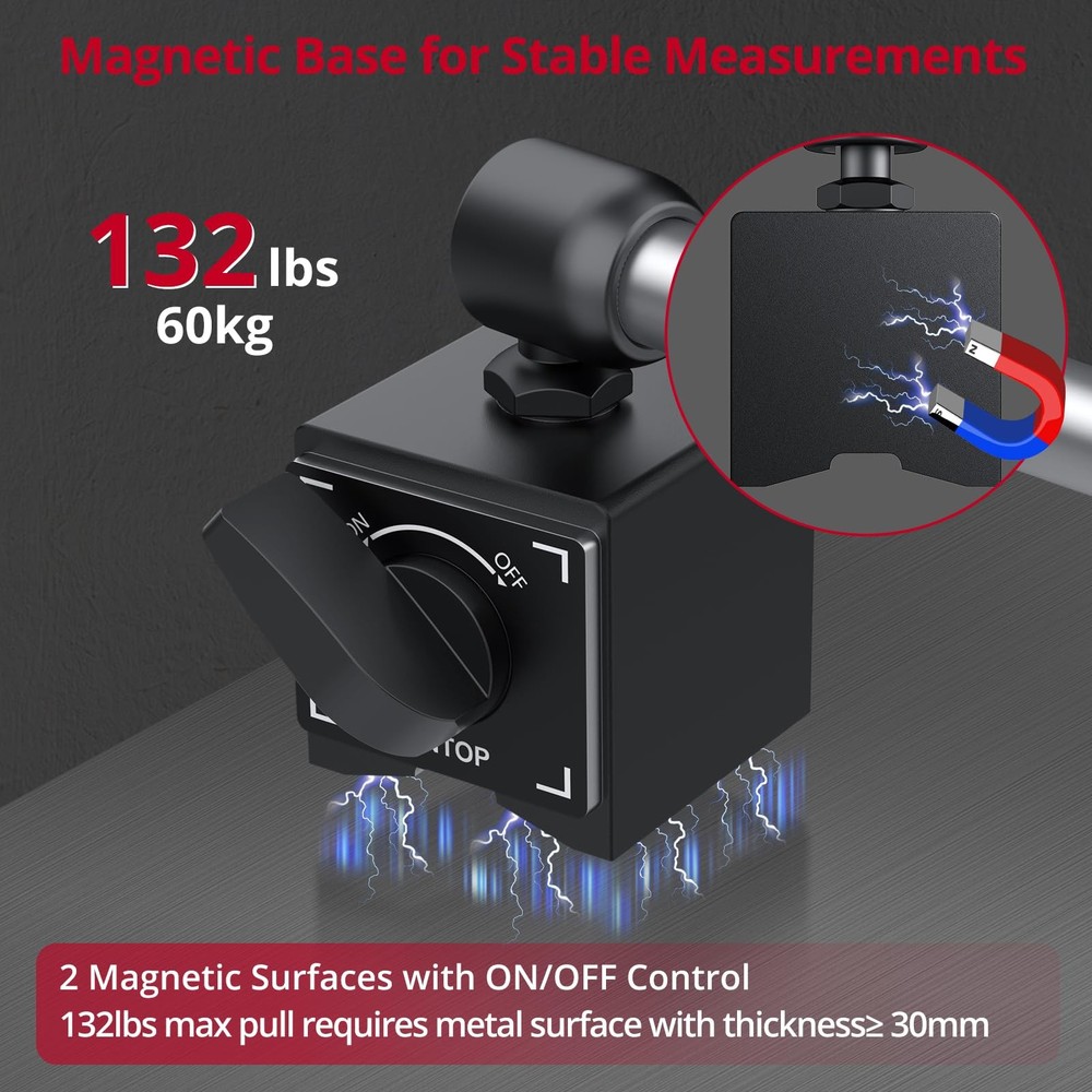 XUNTOP Electrical Tools Precision Bundle: Digital Dial Indicator & Bore...