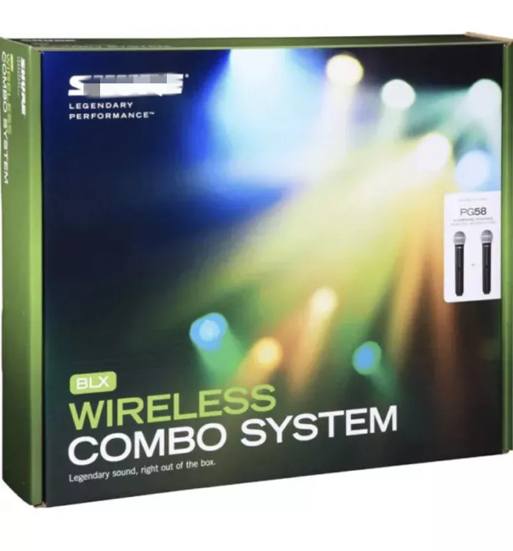 NEW Shure BLX288/PG58 Handheld Wireless Microphone System with 2 Microphone US