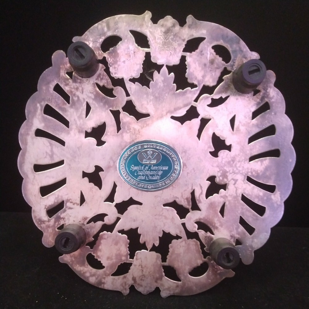 Vintage Silverplate Trivet -Footed- -Wallace - 6” D
