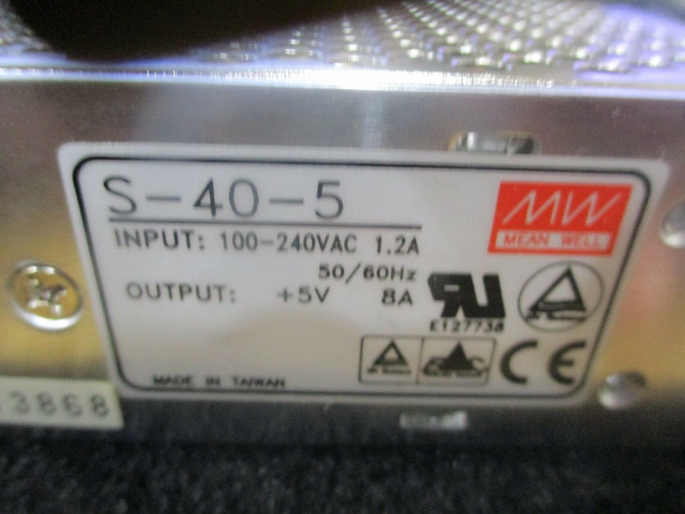 Mean Well Model: S-40-5 Power Supply.