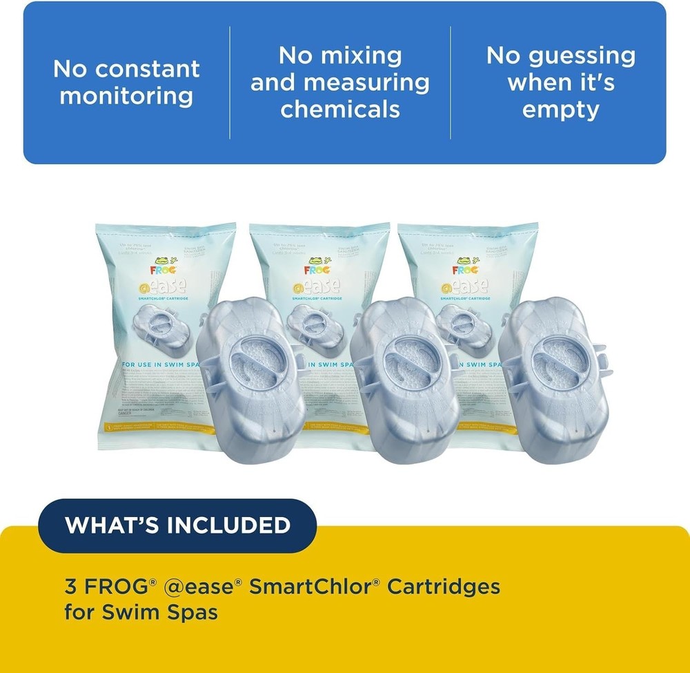 NEW! FROG @Ease Replacement SmartChlor Cartridge for Floating System 3 pack