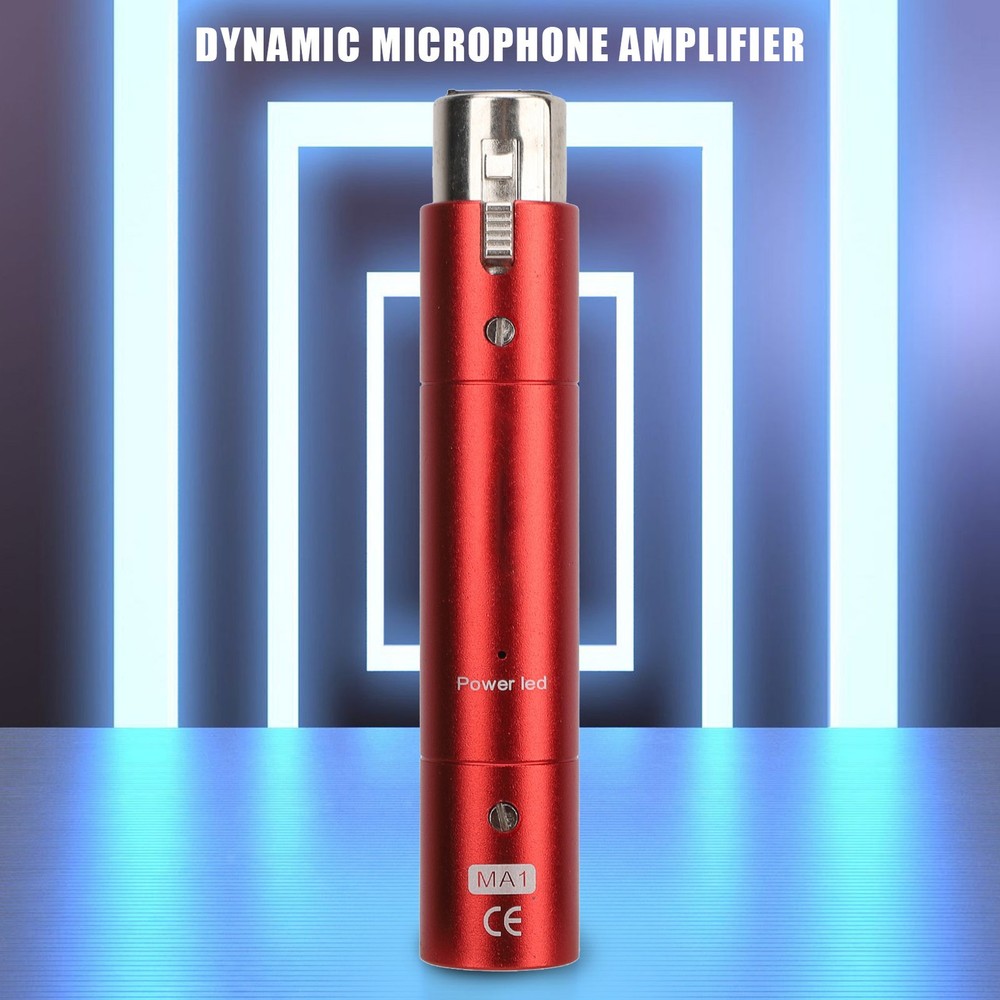 Red Inline Microphone Preamp Lossless Amplification Dynamic Active Inline NY