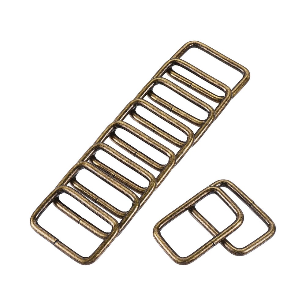 Metal Rectangle Ring Buckles 32x20mm Bronze Tone 30pcs