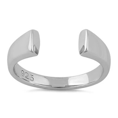 925 Sterling Silver End to End Bar Ring