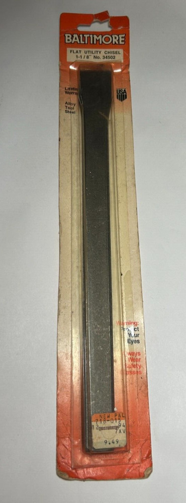 Vintage Baltimore Flat Utility Chisel - 1-1 / 12" No. 34502 NOS