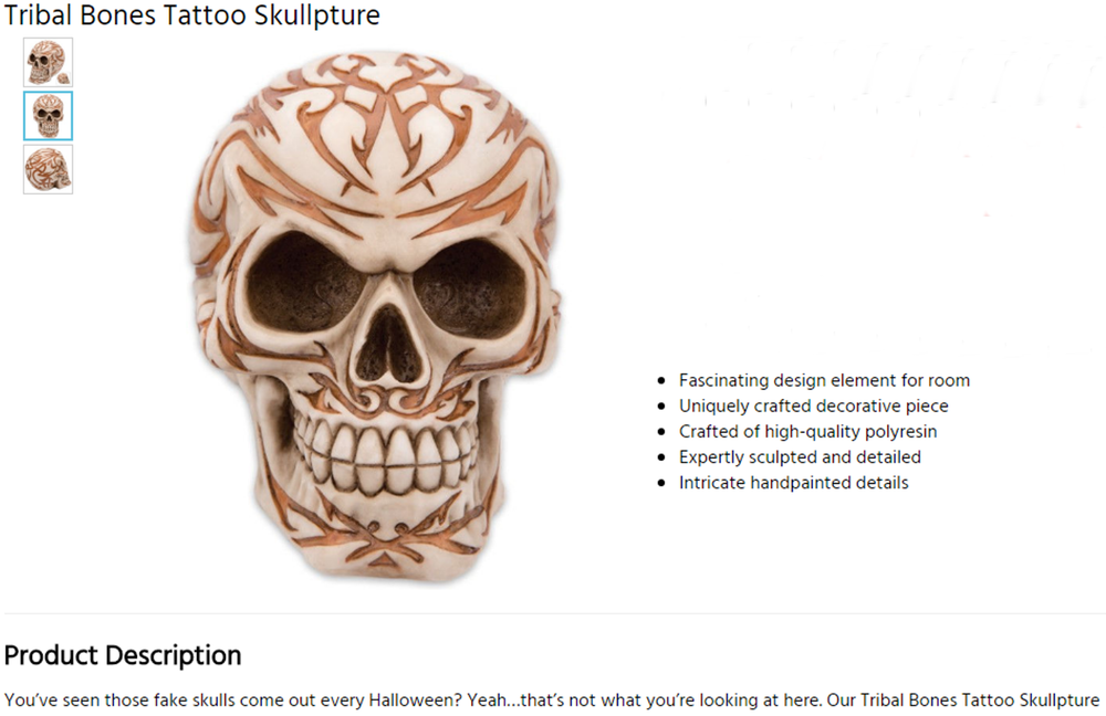 Skull Tribal Bones Tattoo