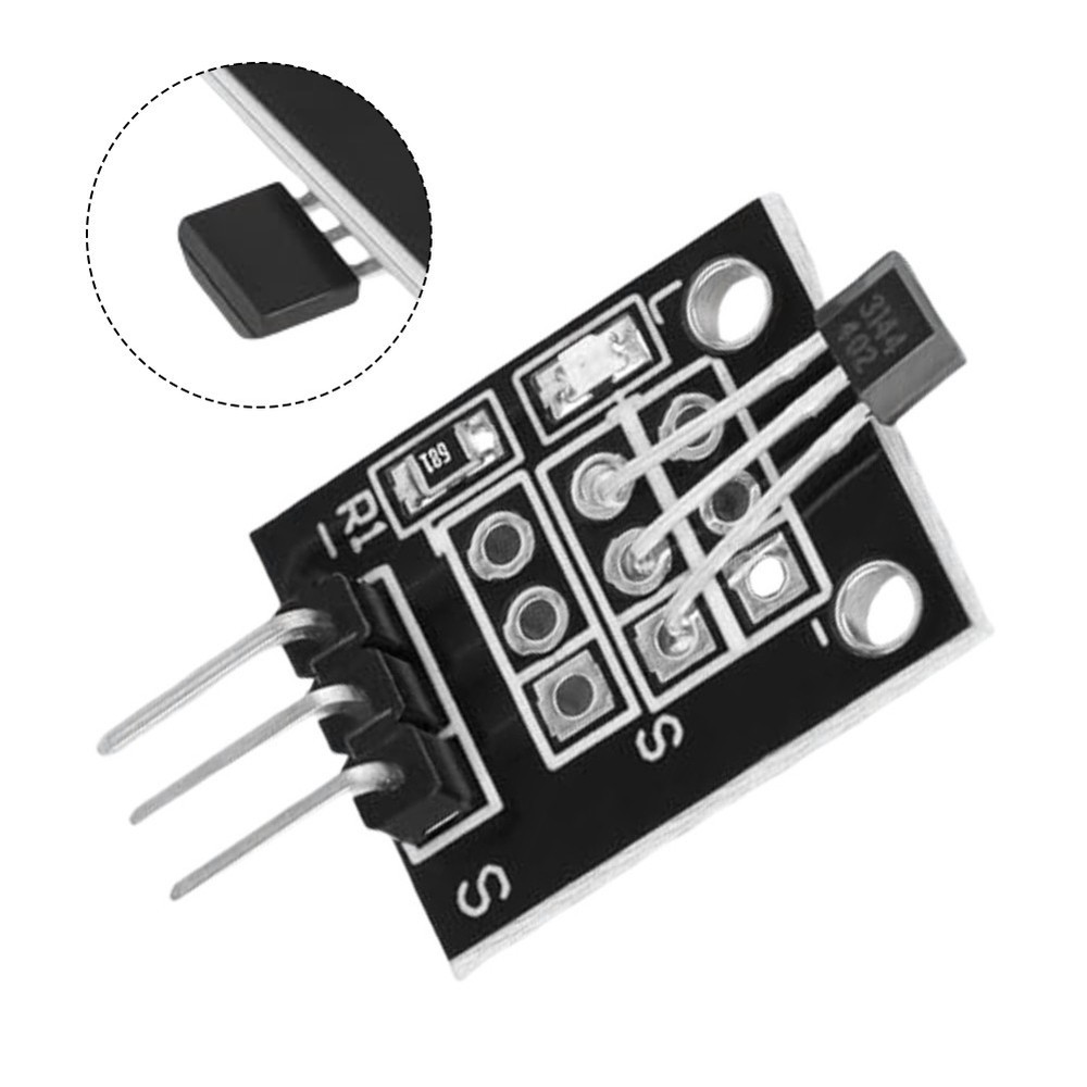 20pcs Hall Effect Sensor Module KY-003 Compact 18.5x14.6mm Black Design