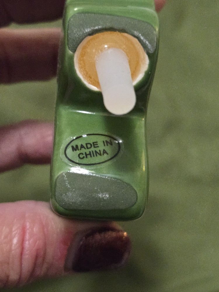 Nora Fleming Green Shamrock Mini Ceramic NF Initials