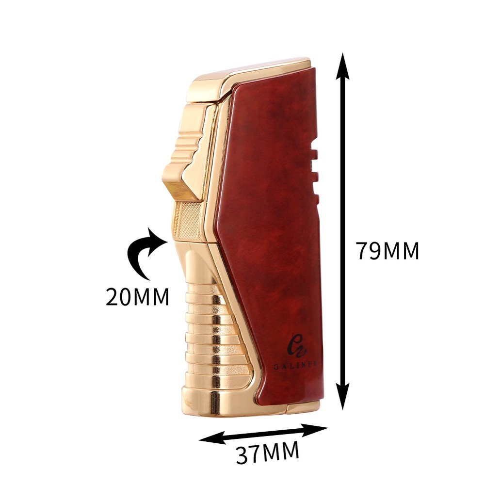 Galiner 3 Jet Torch Flame Cigar Lighter With Punch Adjustable Windproof Gift Box