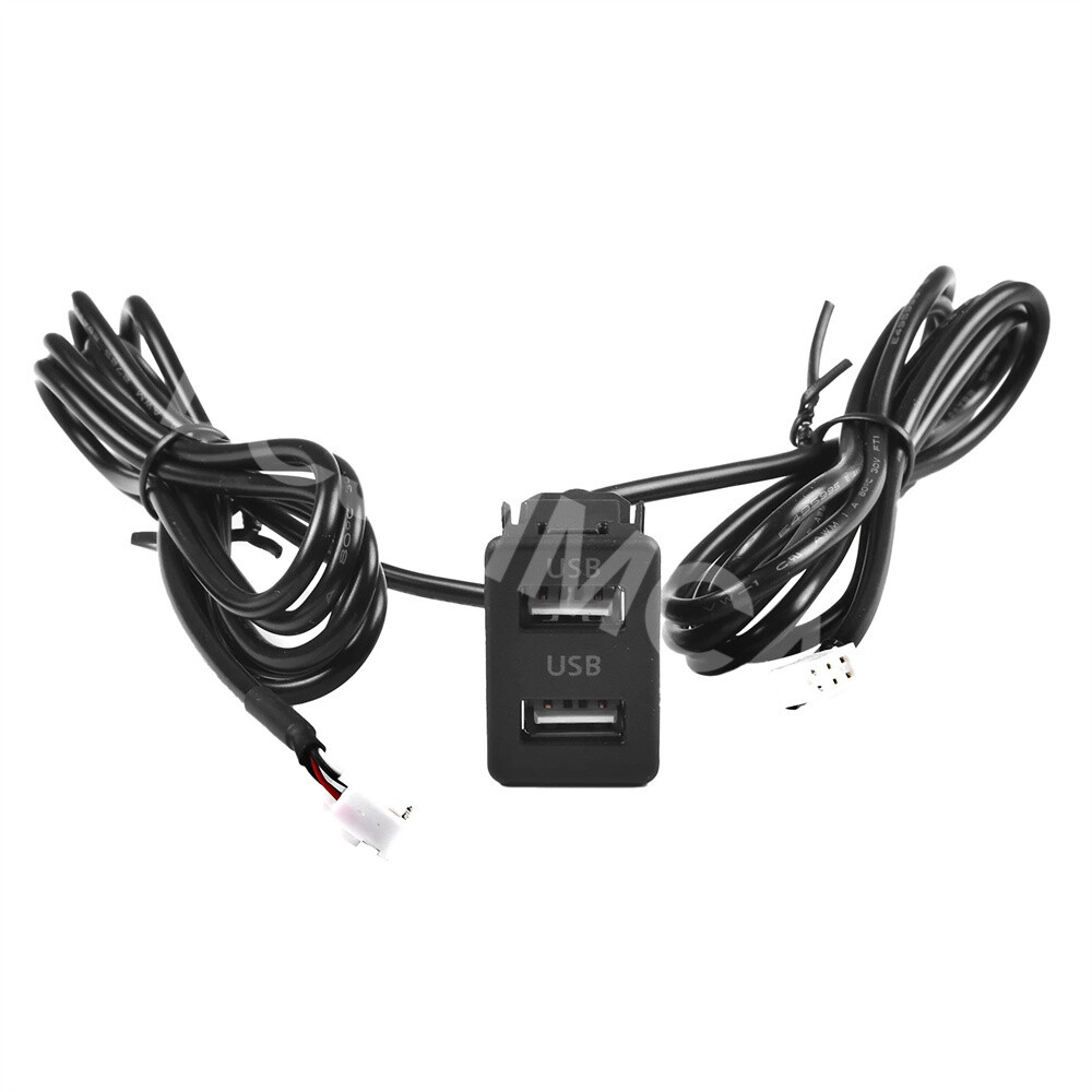 Car Android Navigation Dual USB Port Panel Interface Extension Cable Adapter