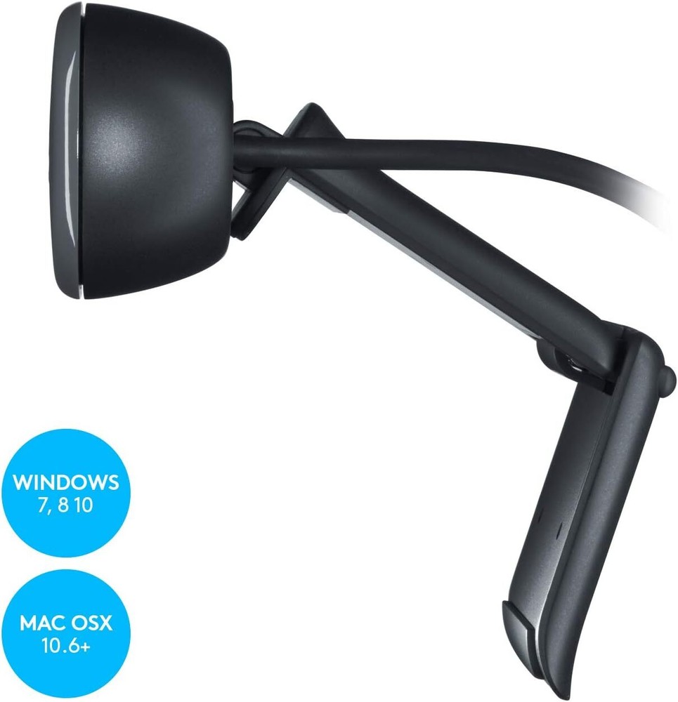 Logitech C270 Web Camera - Widescreen HD Video Calling | Noise-Reducing Mic