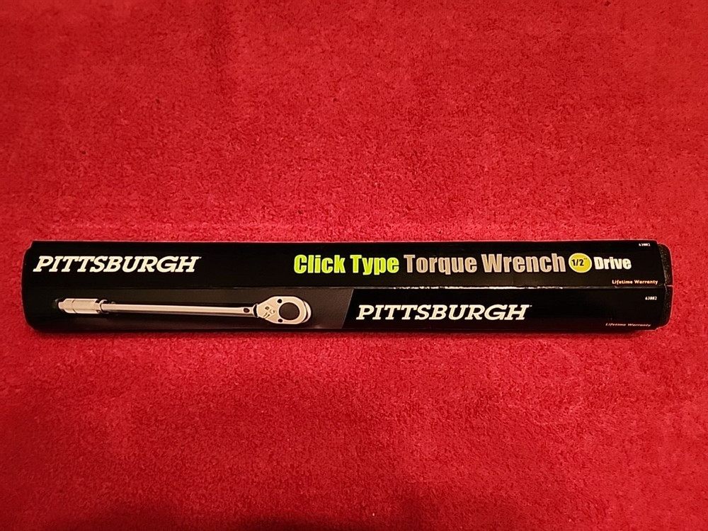 Pittsburgh 1/2" Torque Wrench Snap Socket Pro Drive Click Type Ratcheting New