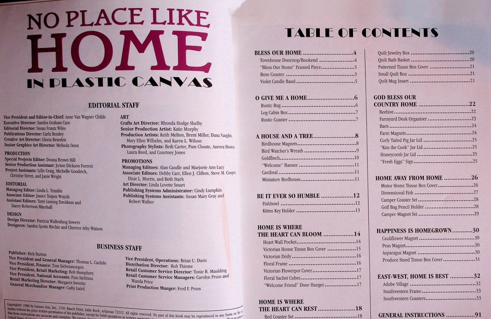 Plastic Canvas Patterns No Place Like Home 75 Mixed Sampler Patterns Projects