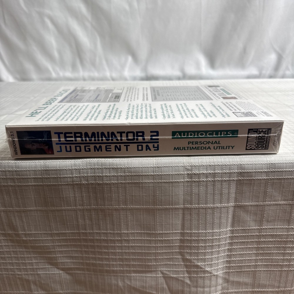 Terminator 2 AudioClips Windows 3.1 PC Software Sound Source VINTAGE SEALED READ
