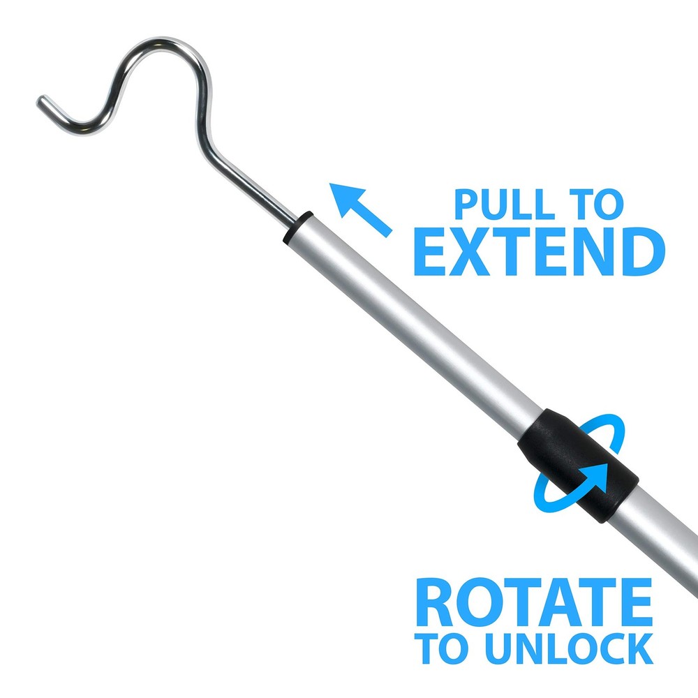 Extendable Aluminum Storage Hook 36 to 62 Inches Rust Proof Home Improvement ...