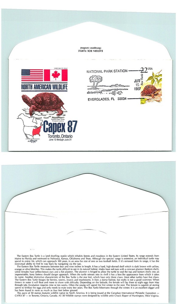 S01-4276, CAPEX 87, WILDLIFE, BOX TURTLE, * ARTMASTER FDC