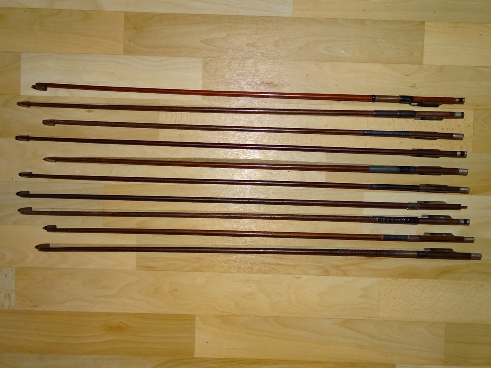 10 OLD VIOLIN BOWS FOR RENOVATION (S072)
