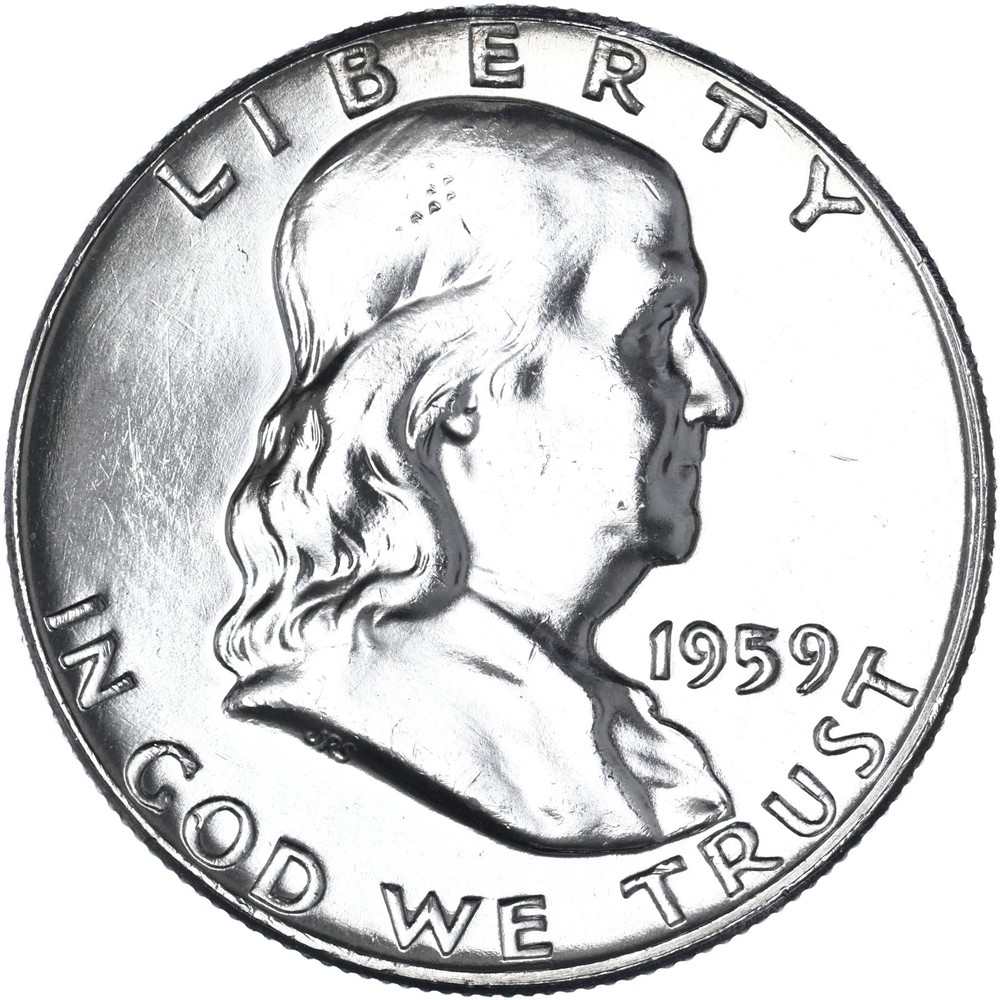 1959 (P) Franklin Half Dollar 90% Silver BU
