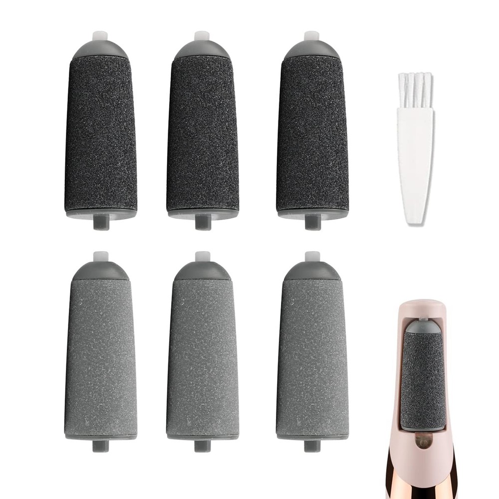 6 Pack Replacement Rollers Compatible with 1 Count (Pack of 6), Gray,black