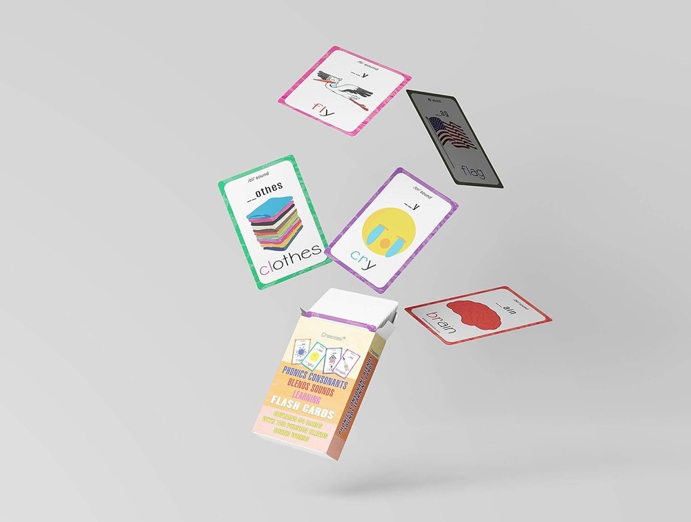 Phonics Consonant Blends Sounds Learning Cards (1-Deck)