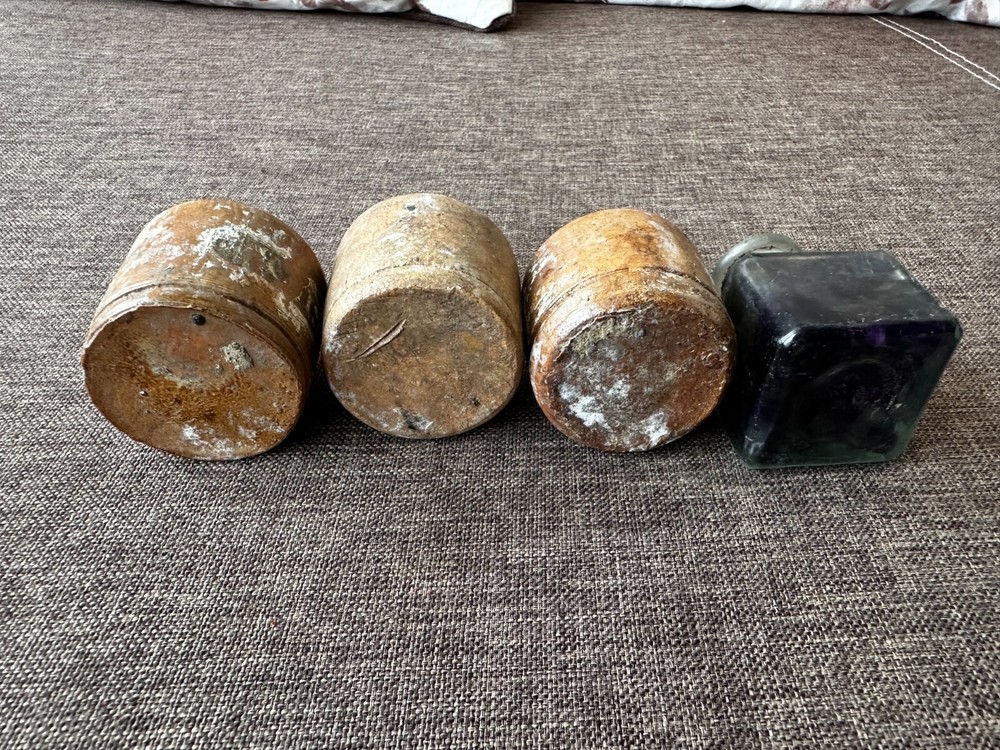 WWI Ceramic ink jars 4 pieces