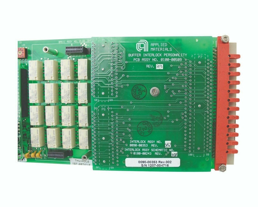 APPLIED MATERIALS AMAT INTERLOCK PERSONALITY PCB ASSY, 0100-00509