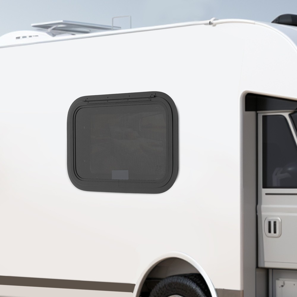 RV Exit Window W/ Trim Ring and Screen RV Exit Window Replacement 22*15"
