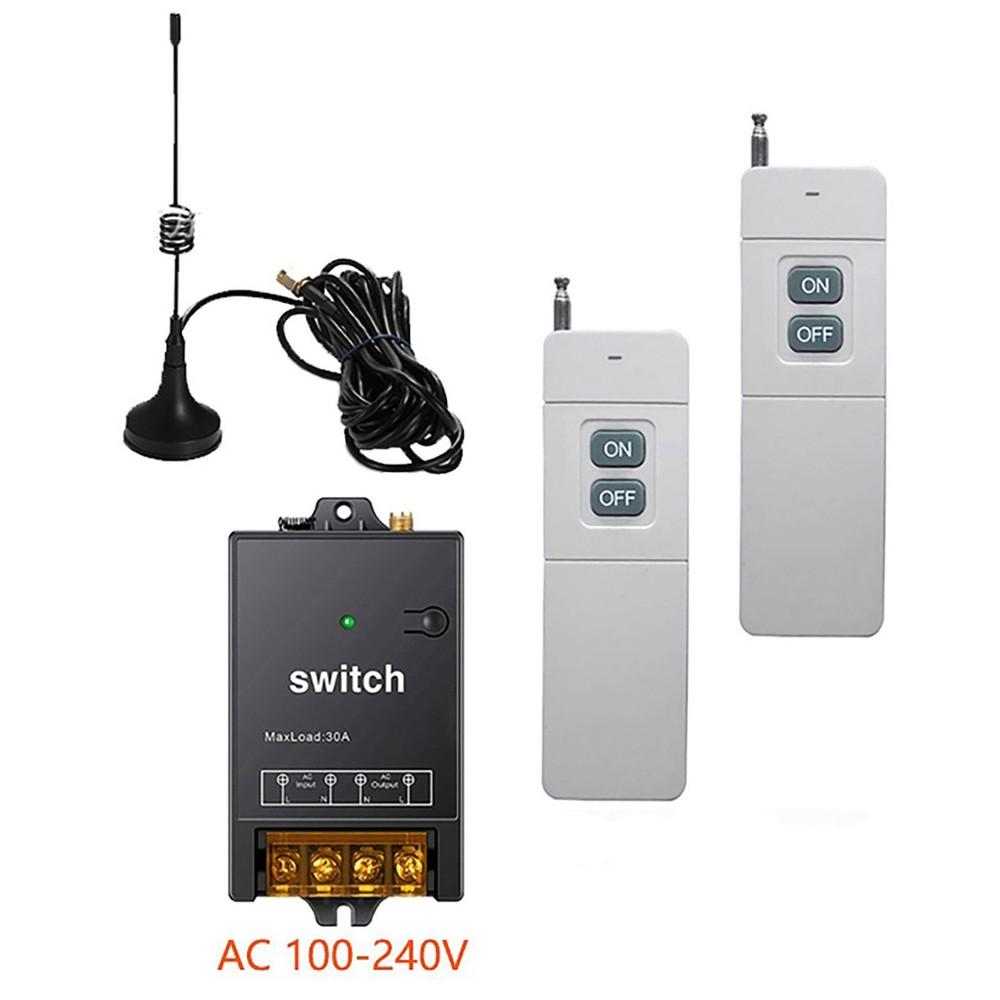 1.5KM Range 433MHZ 2CH Wireless Remote Control Switch Transmitter + Receiver