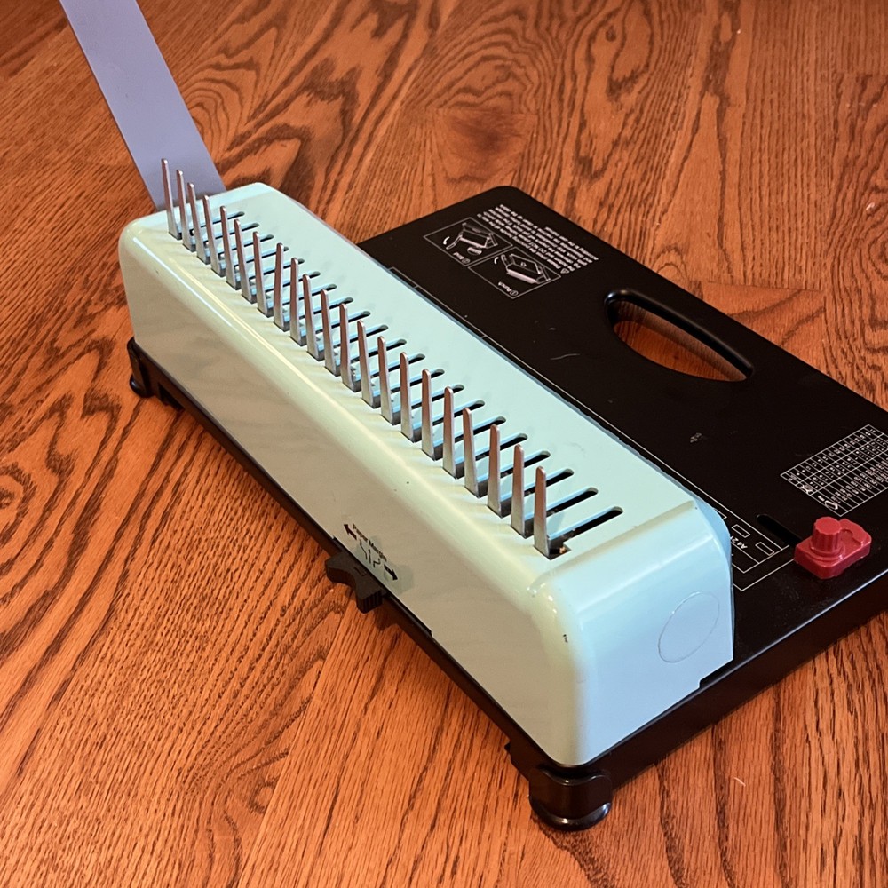 Offnova Binding Machine Comb Binding Machine 21 Holes Turquoise Home Office
