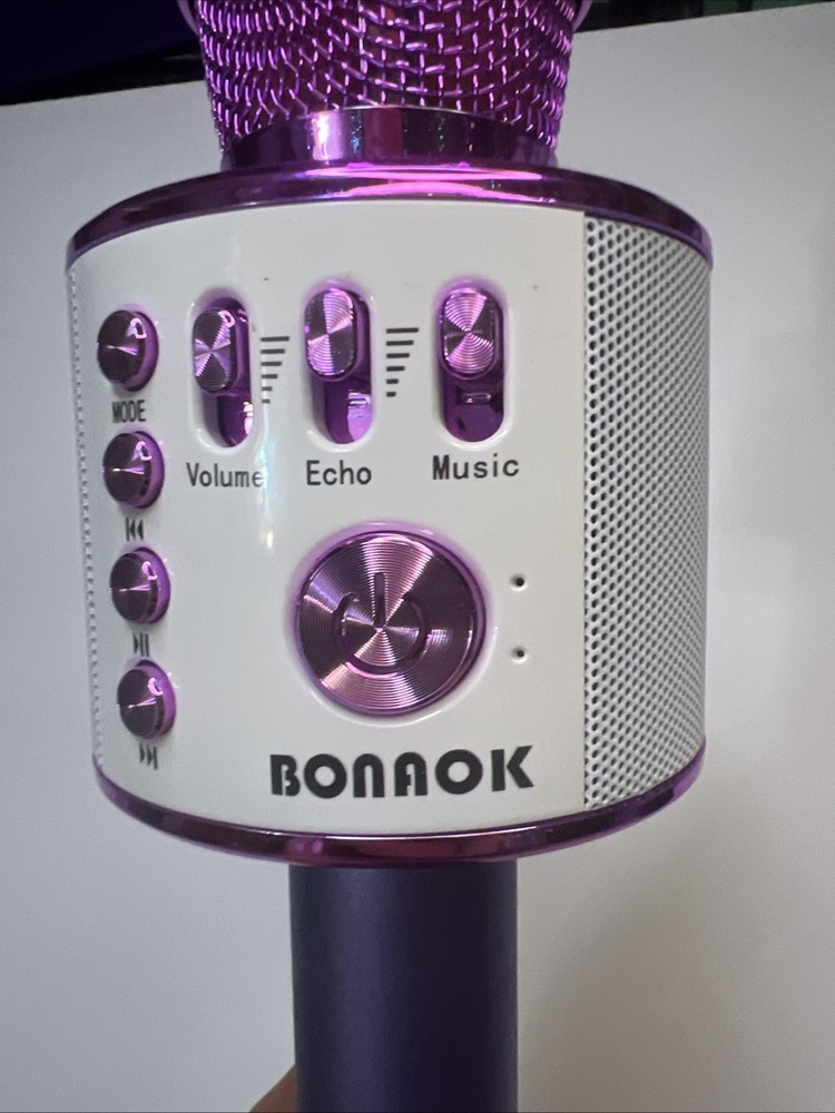 Pink Microphone for Singing – Wireless Bluetooth Karaoke Microphone