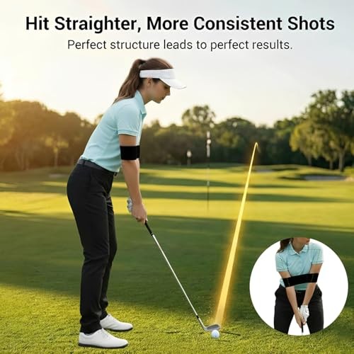 The Connector Golf Training Aid & Arm Band Bundle Precision Swing Trainer for