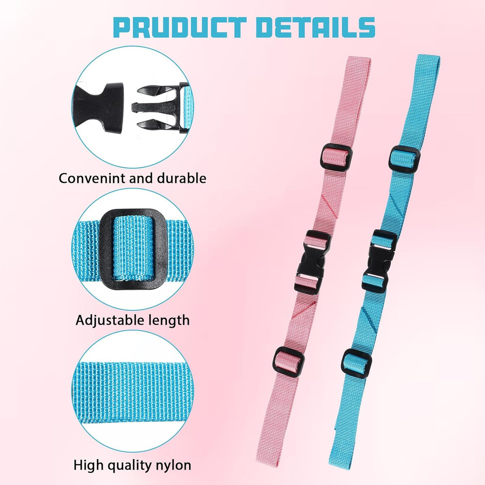 2pc Universal Backpack Chest Strap Adjustable Sternum Belt with Release Buckle