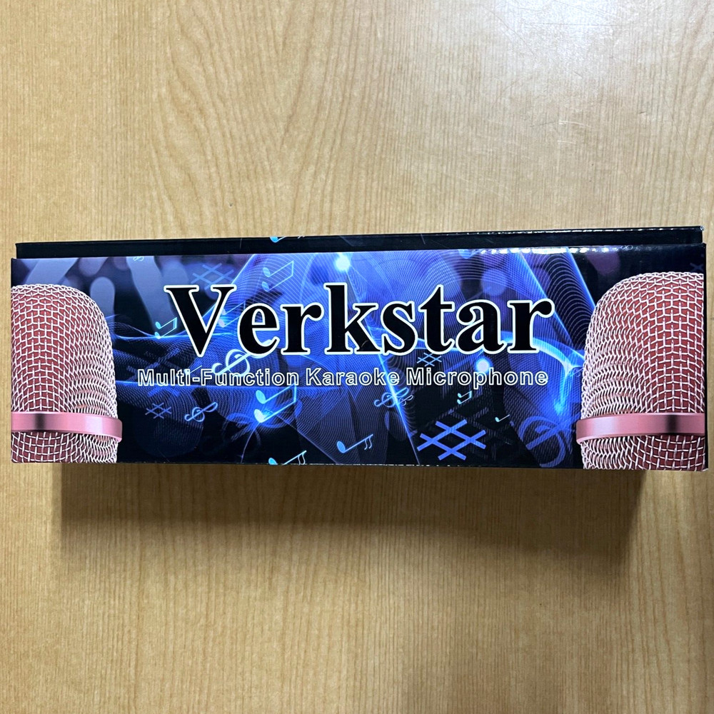Verkstar Bluetooth karaoke Wireless Microphone USB Black