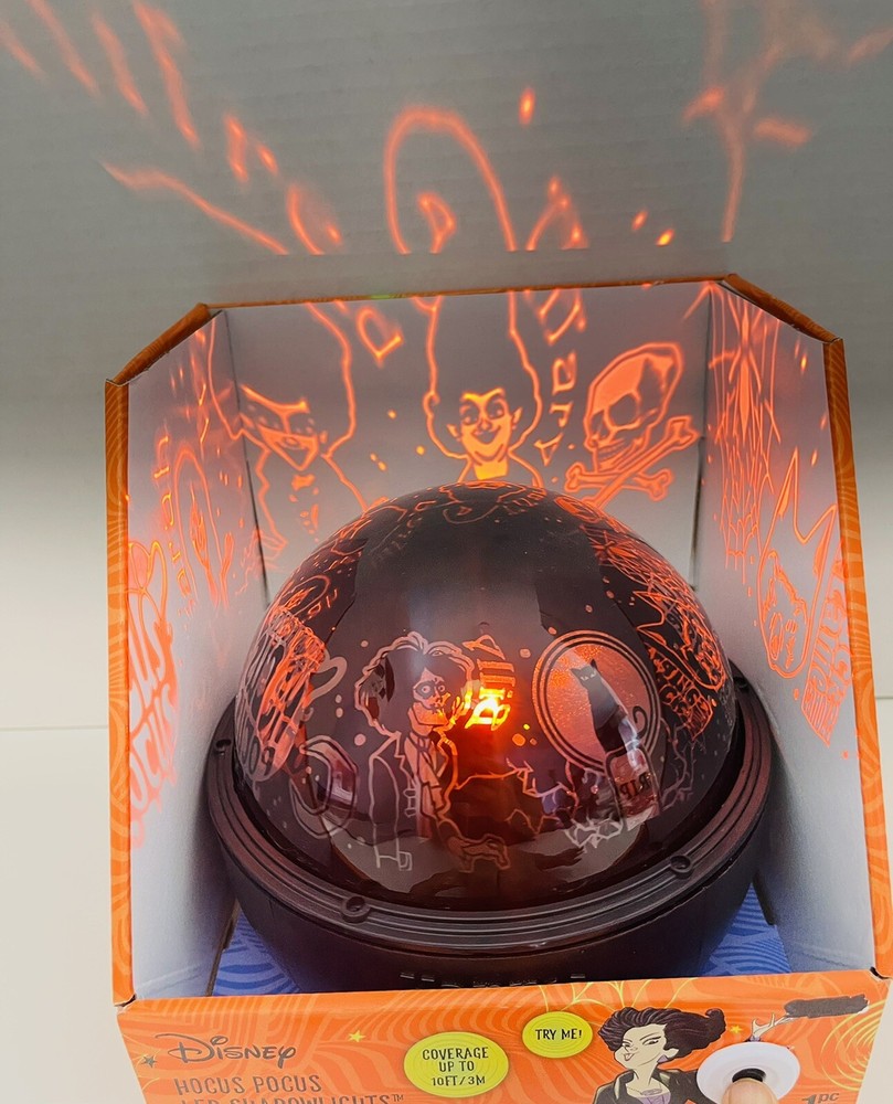 Disney Hocus Pocus Halloween Led Shadow Indoor Lights Rotating Projector Decor