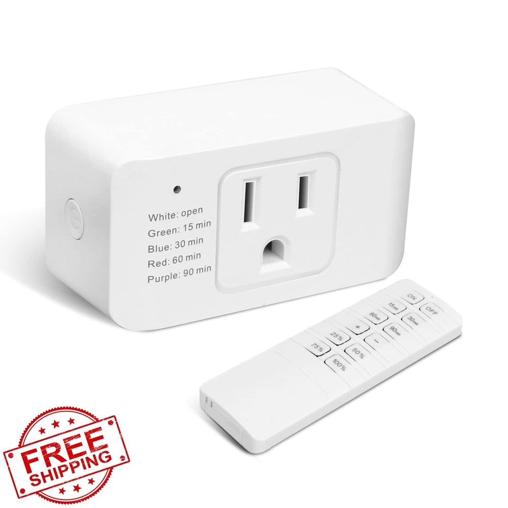 Plug-in Dimmer for String Lights Remote Control Timer 100ft Range