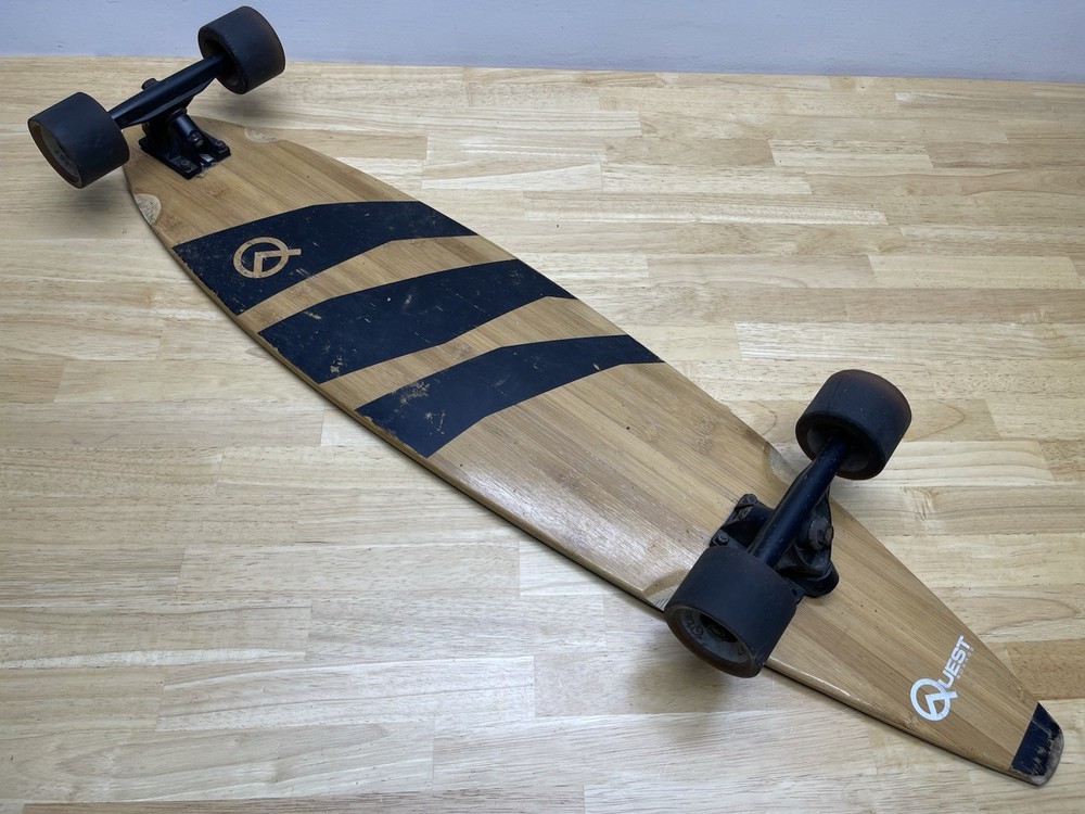 40" Quest Bamboo Longboard Skateboard Complete