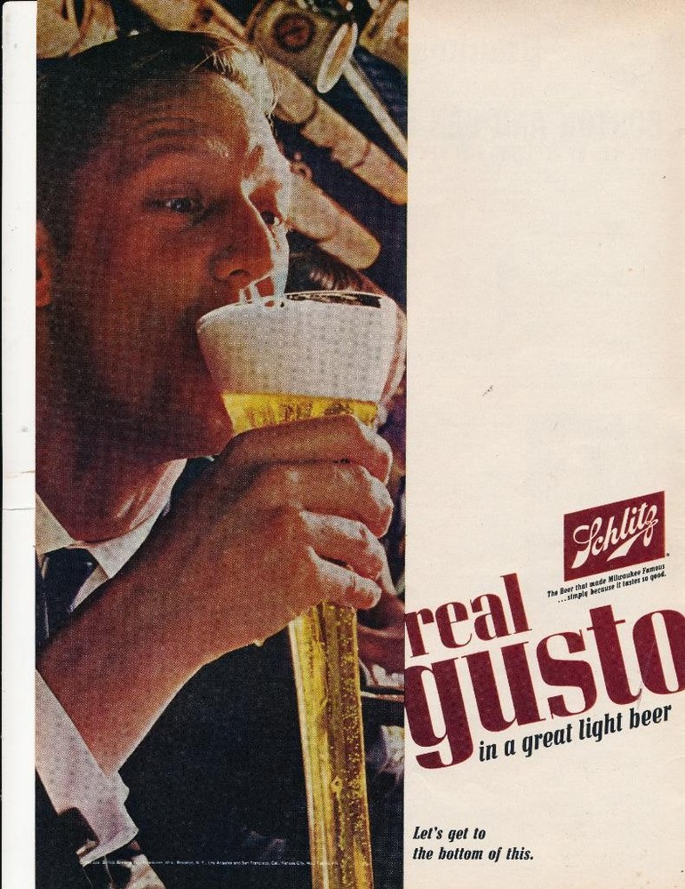Magazine Ad - 1965 - Schlitz Beer