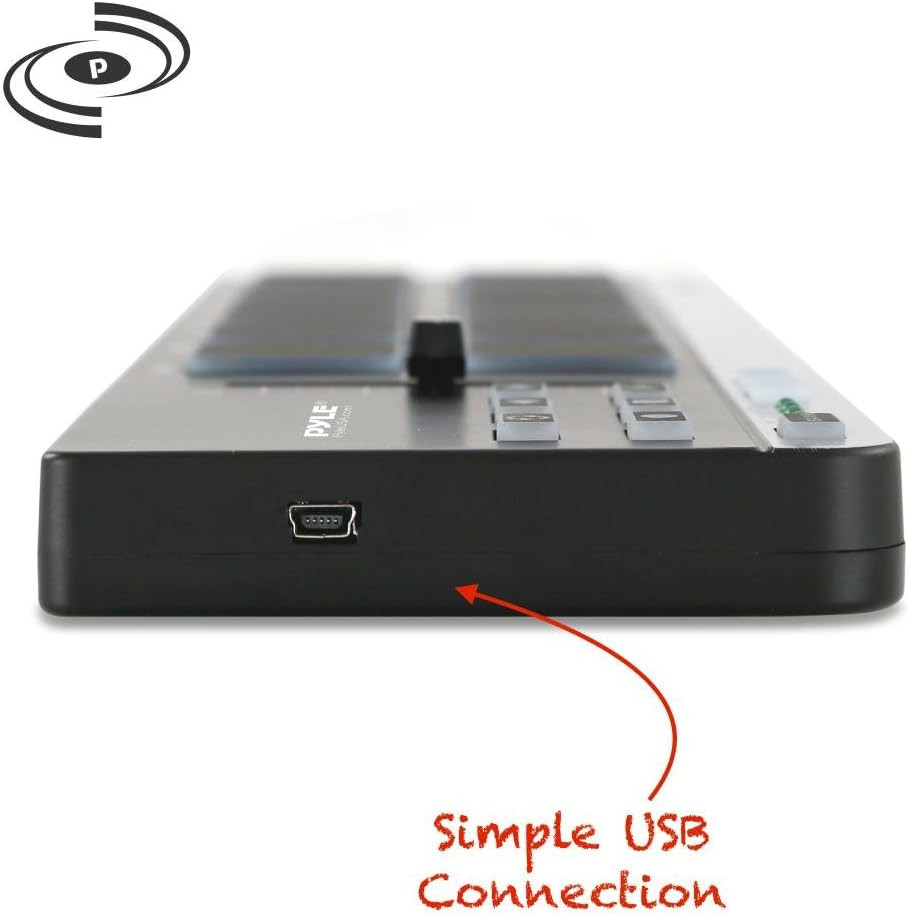 USB MIDI Controller Drum Pad - Upgraded Mini Portable Beat Maker Workstation Equ