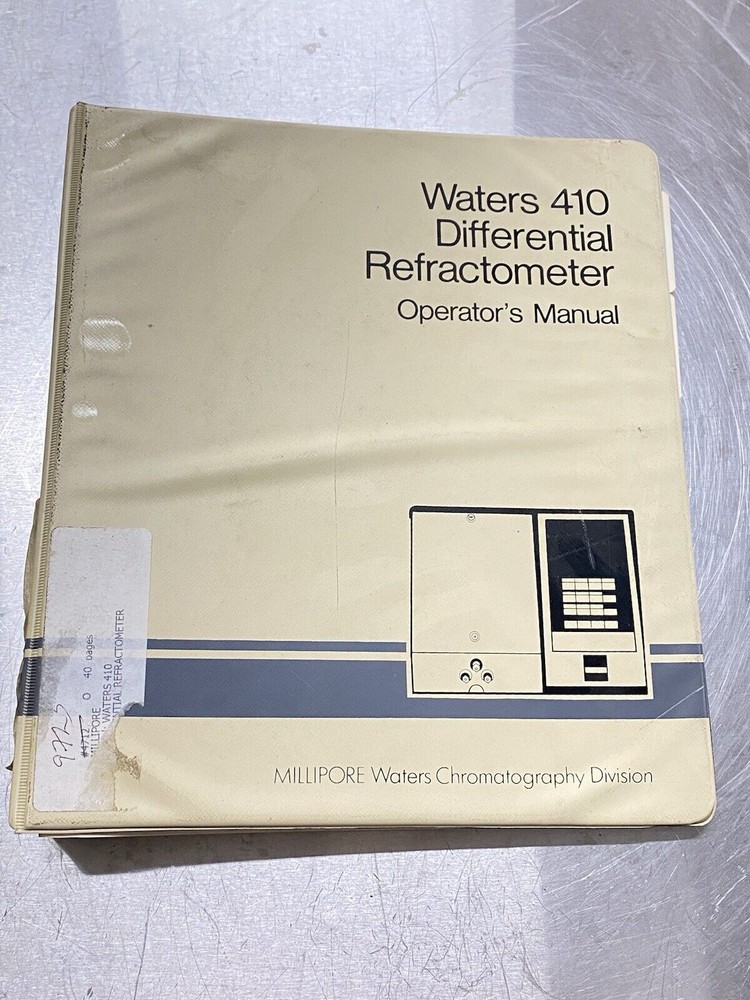 Millipore Waters 410 Differential Refractometer - Users Guide / Manual