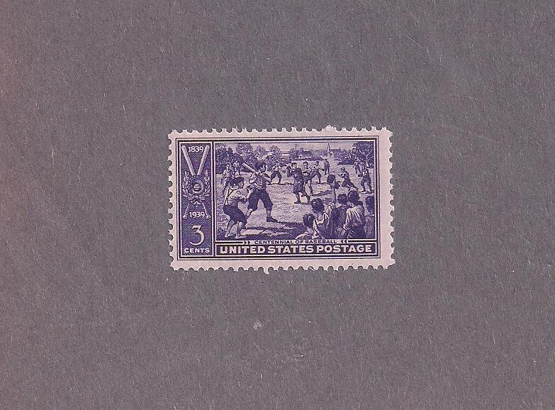 #855 Baseball Centennial  mint NHOG SCV:$1.75