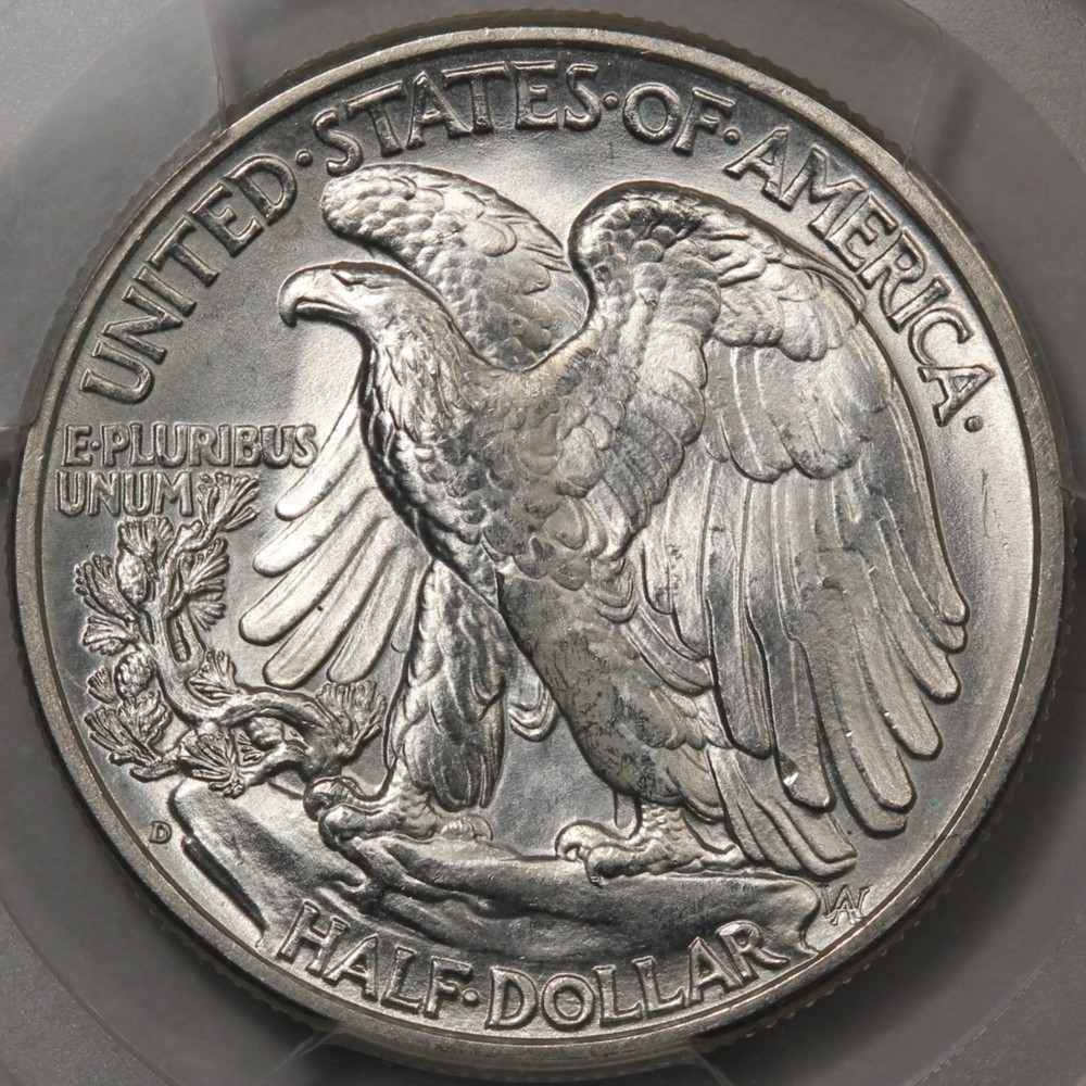 1939-D Walking Liberty Half Dollar PCGS & CAC MS-64