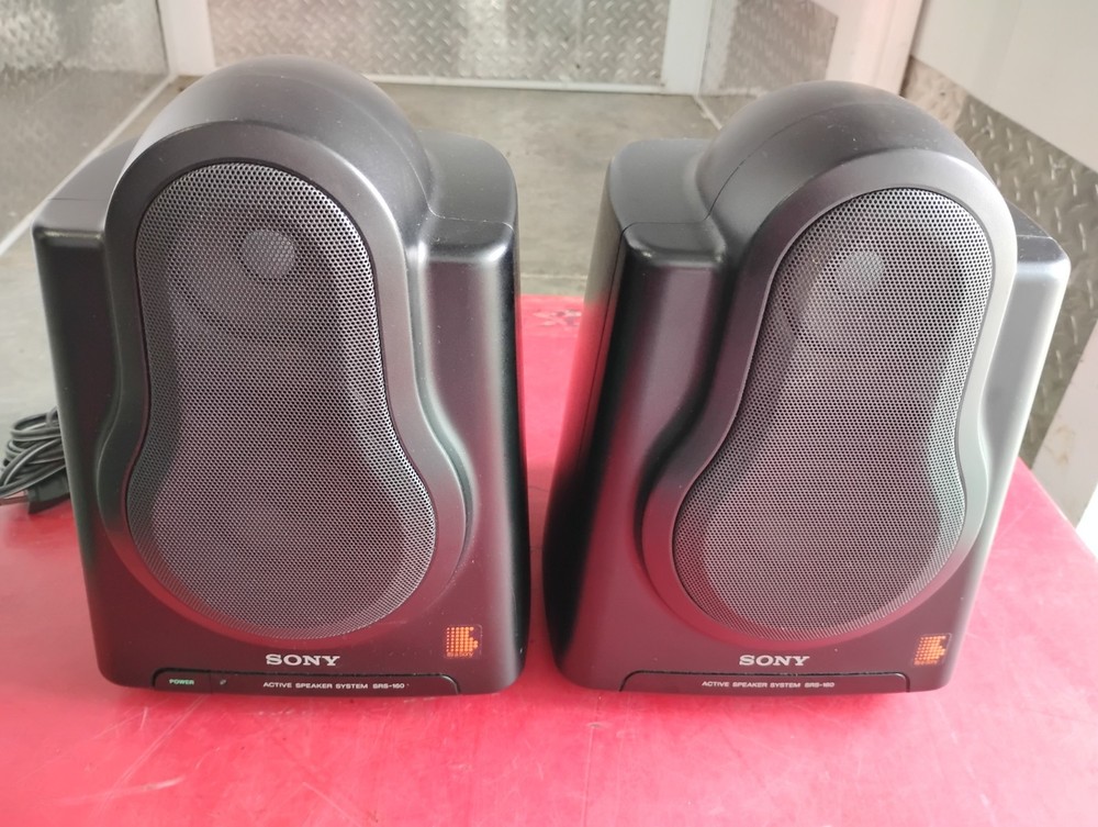 SONY SRS-160 Active Computer Speakers Tested Working