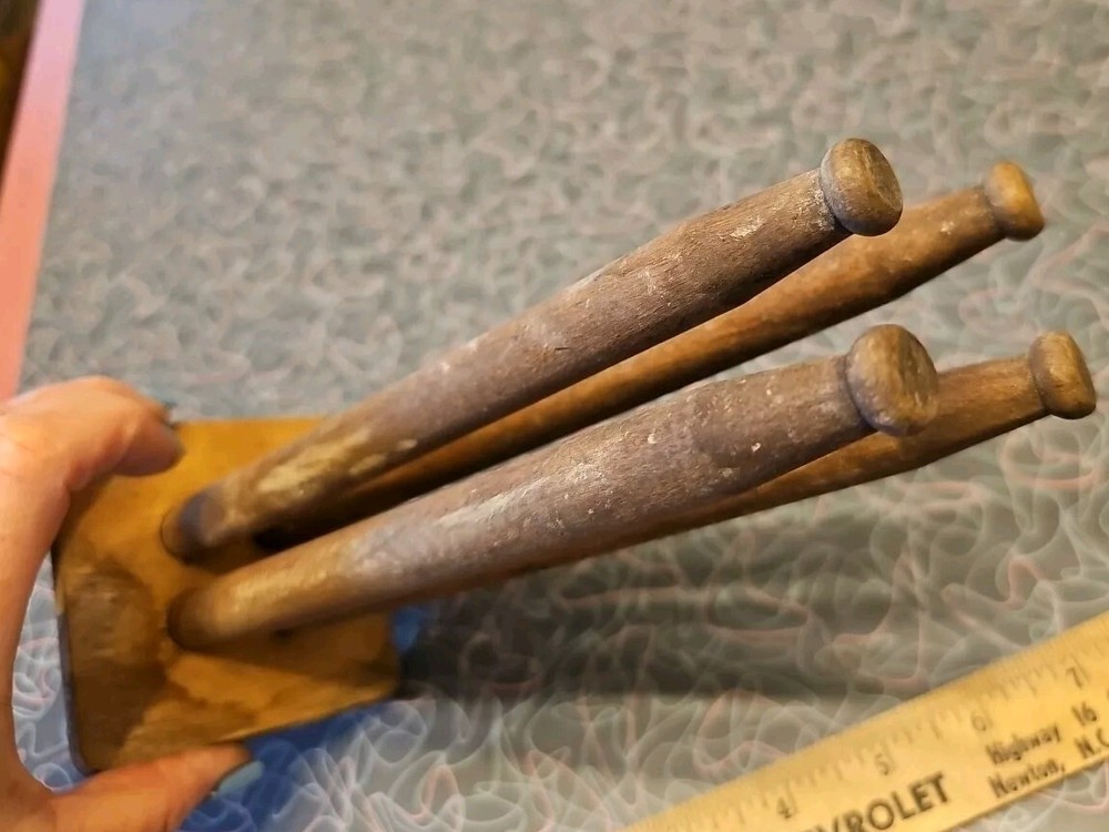 Solid Wood Dowel Old Twist Style Nutcracker Nut Opener Incomplete?