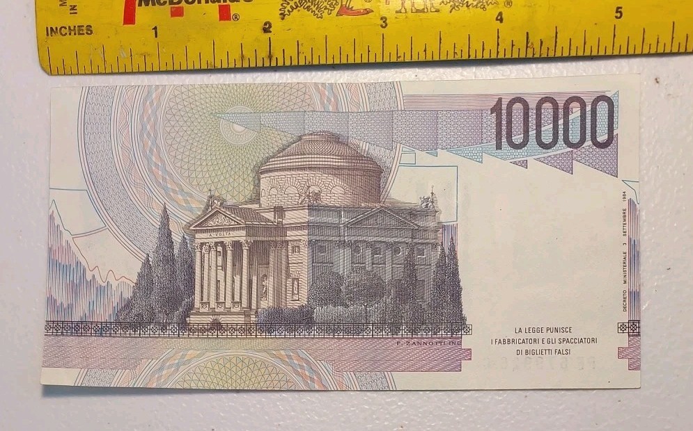 1984 Italy 10,000 Lire Note; Pick 112 *Alessandro Volta*